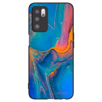 Picasee silikónový čierny obal pre OPPO A16s - Rainbow