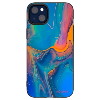 Picasee silikónový čierny obal pre Apple iPhone 14 Plus - Rainbow