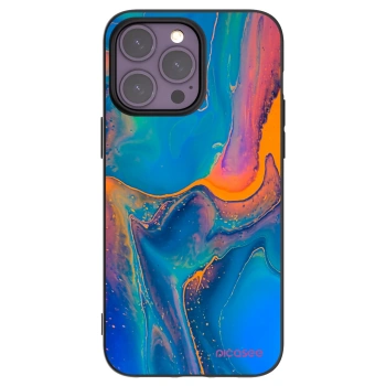 Picasee silikónový čierny obal pre Apple iPhone 14 Pro Max - Rainbow