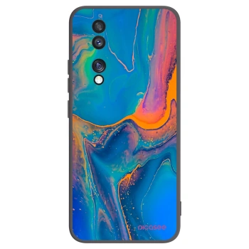 Picasee silikónový čierny obal pre Honor 70 - Rainbow