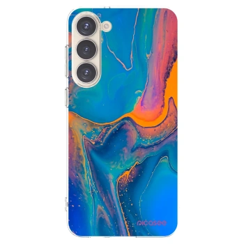 Picasee silikónový prehľadný obal pre Samsung Galaxy S23+ 5G - Rainbow