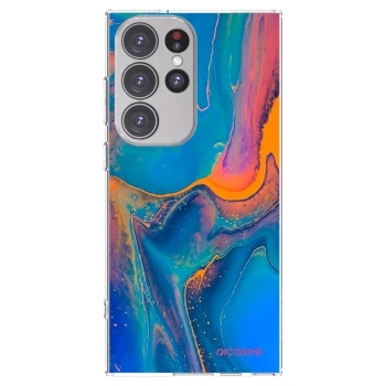 Picasee silikónový prehľadný obal pre Samsung Galaxy S23 Ultra 5G - Rainbow