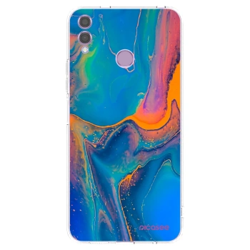 Picasee silikónový prehľadný obal pre Honor 8X - Rainbow