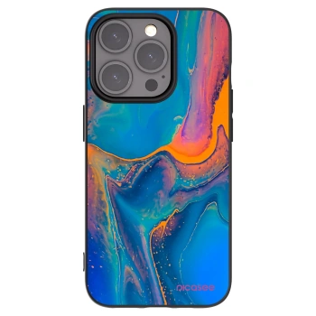 Picasee silikónový čierny obal pre Apple iPhone 15 Pro - Rainbow