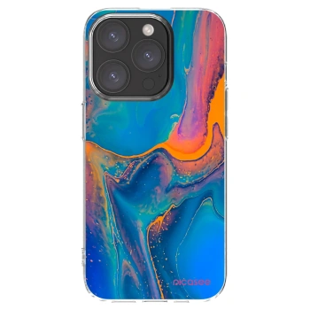 Picasee silikónový prehľadný obal pre Apple iPhone 15 Pro - Rainbow