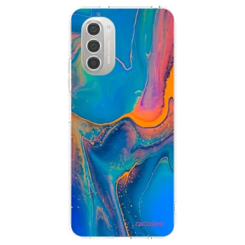 Picasee silikónový prehľadný obal pre Motorola Moto G51 - Rainbow