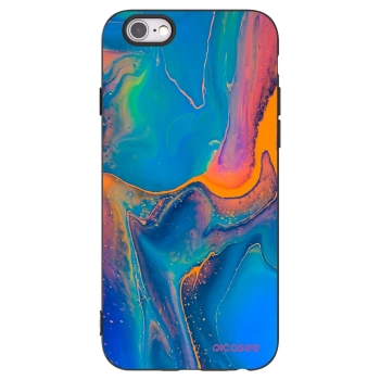 Picasee silikónový čierny obal pre Apple iPhone 6/6S - Rainbow