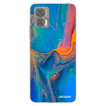 Picasee silikónový prehľadný obal pre Motorola Edge 30 Neo - Rainbow