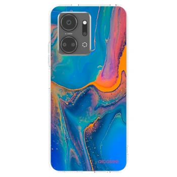 Picasee silikónový prehľadný obal pre Honor X7a - Rainbow
