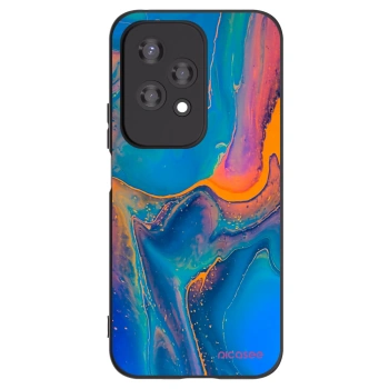 Picasee silikónový čierny obal pre Honor 200 Lite - Rainbow