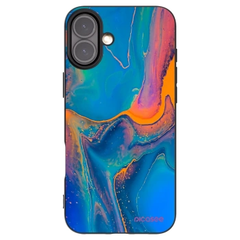 Picasee silikónový čierny obal pre Apple iPhone 16 Plus - Rainbow
