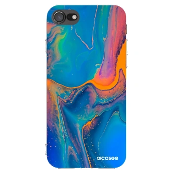 Picasee silikónový prehľadný obal pre Apple iPhone 7 - Rainbow