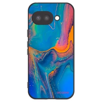 Picasee silikónový čierny obal pre Google Pixel 9a - Rainbow