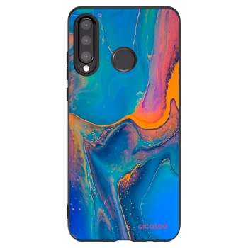Picasee silikónový čierny obal pre Huawei P30 Lite - Rainbow