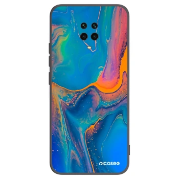 Picasee silikónový čierny obal pre Xiaomi Redmi Note 9S - Rainbow