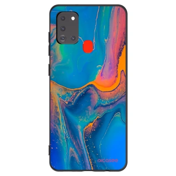 Picasee silikónový čierny obal pre Samsung Galaxy A21s - Rainbow