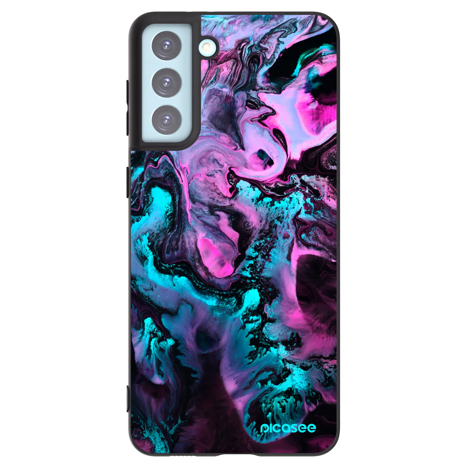 Picasee silikónový čierny obal pre Samsung Galaxy S21+ 5G G996F - Lean