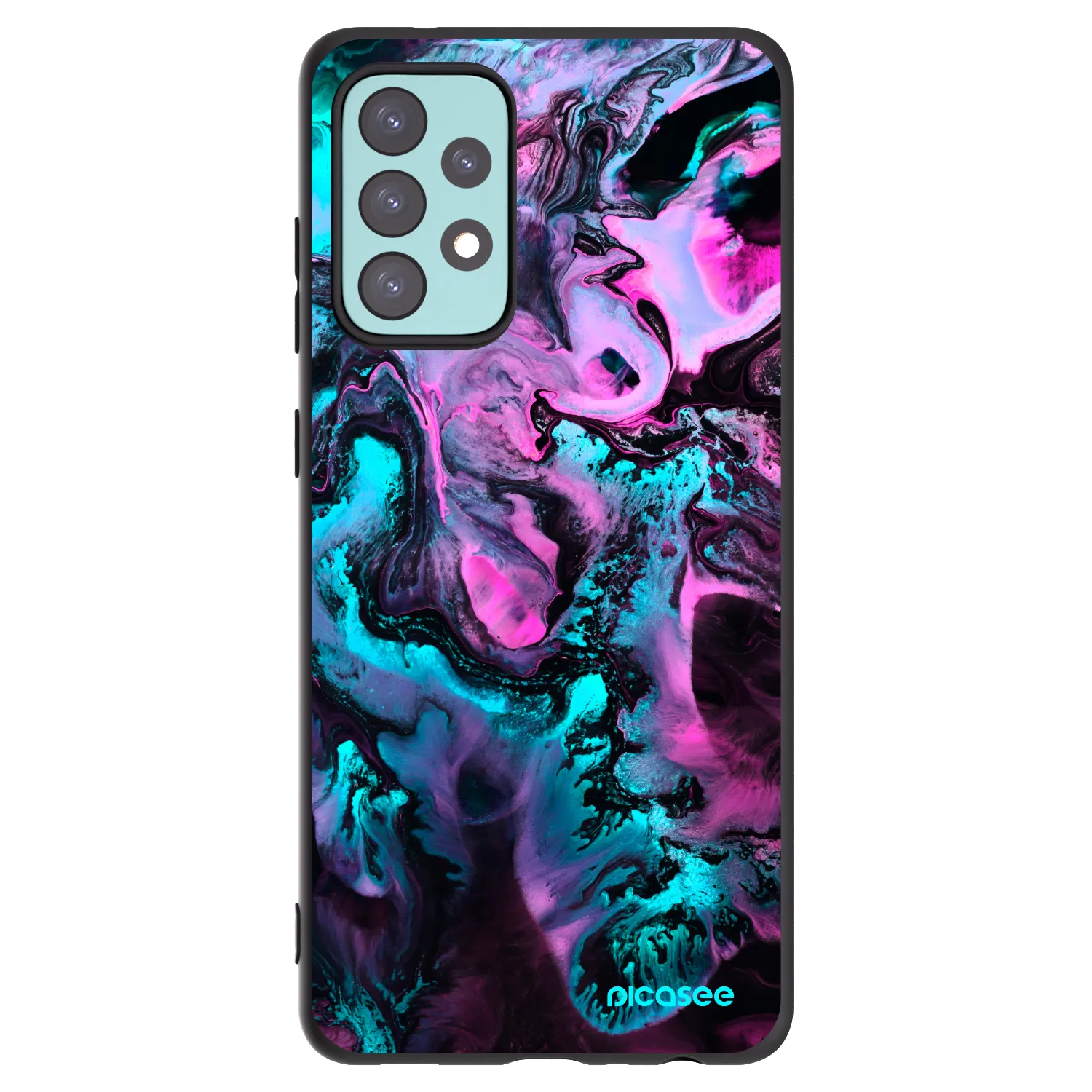 Picasee silikónový čierny obal pre Samsung Galaxy A72 A725F - Lean