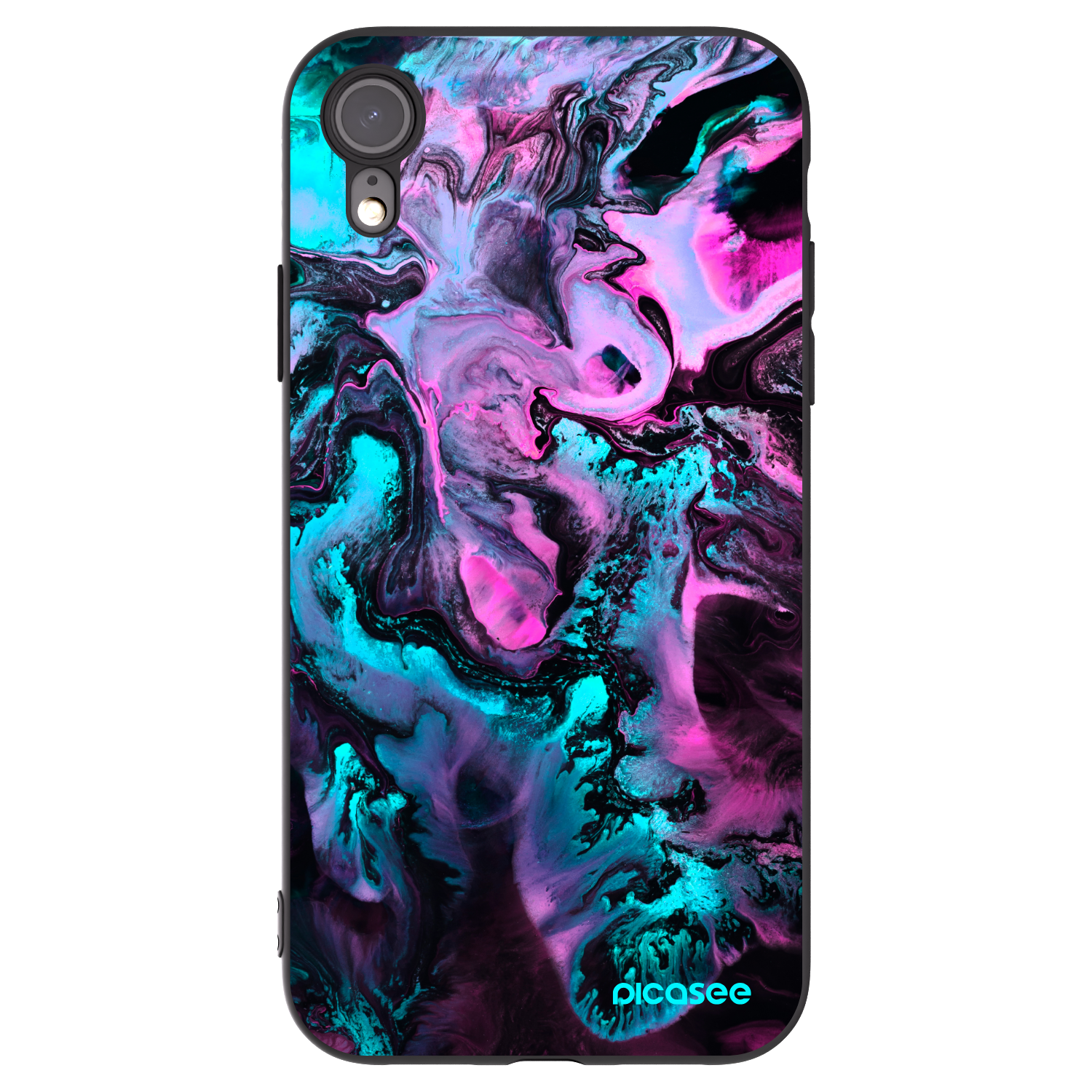 Picasee silikónový čierny obal pre Apple iPhone XR - Lean