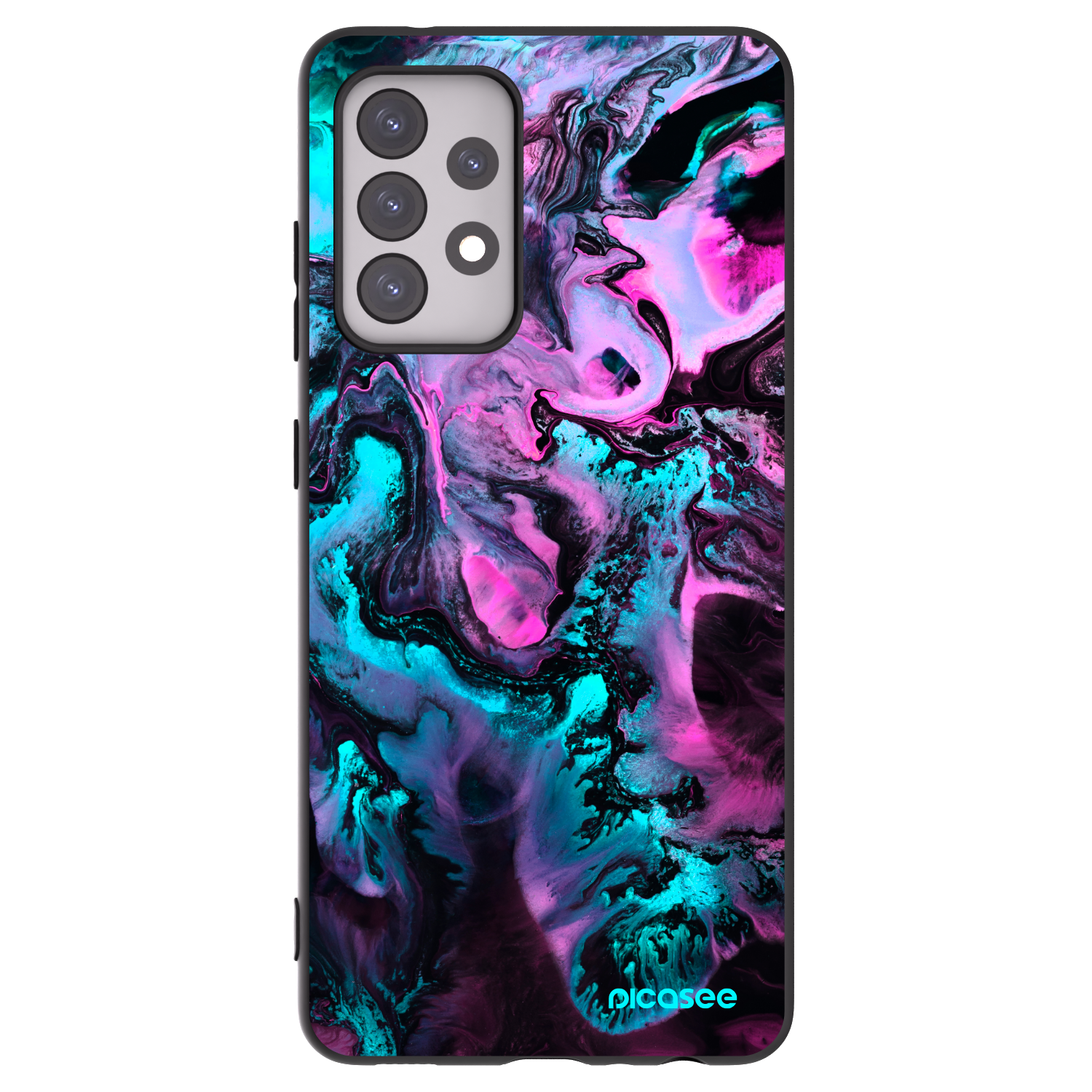 Picasee silikónový čierny obal pre Samsung Galaxy A52s 5G A528B - Lean