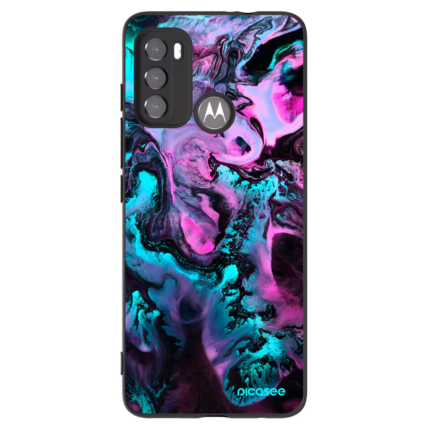 Picasee silikónový čierny obal pre Motorola Moto G60 - Lean