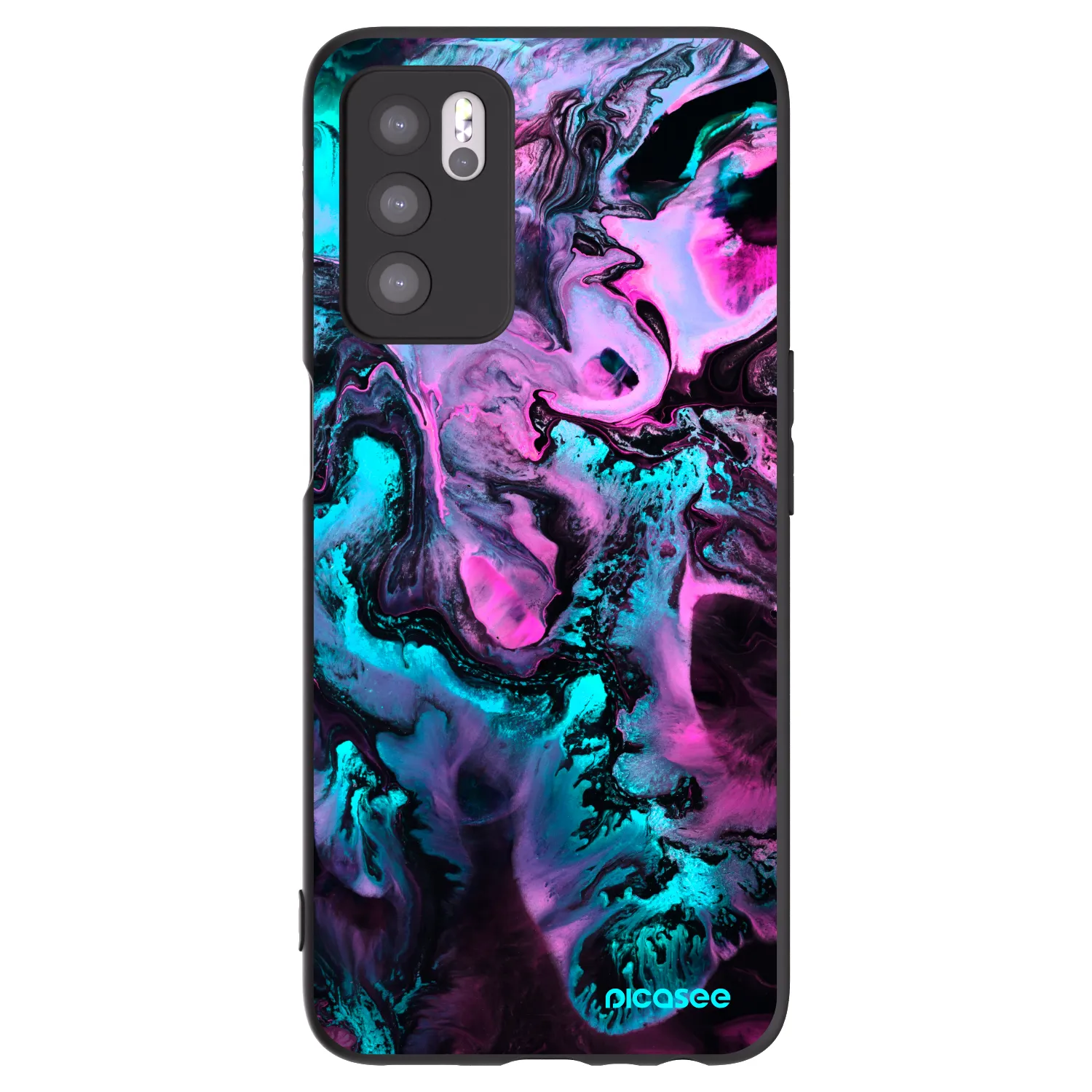 Picasee silikónový čierny obal pre OPPO A16s - Lean