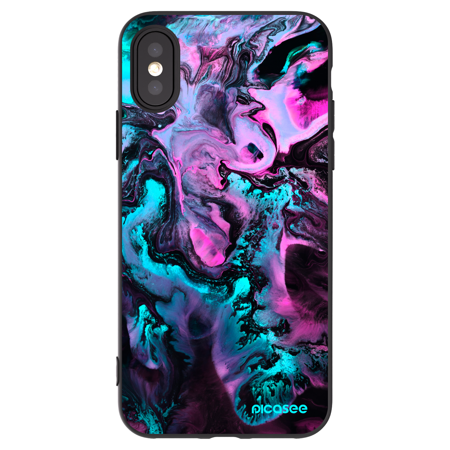 Picasee silikónový čierny obal pre Apple iPhone X/XS - Lean