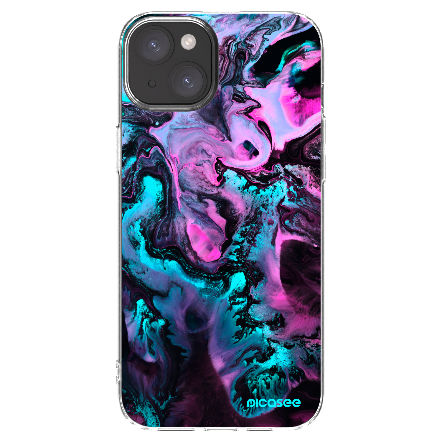 Picasee silikónový prehľadný obal pre Apple iPhone 15 Plus - Lean