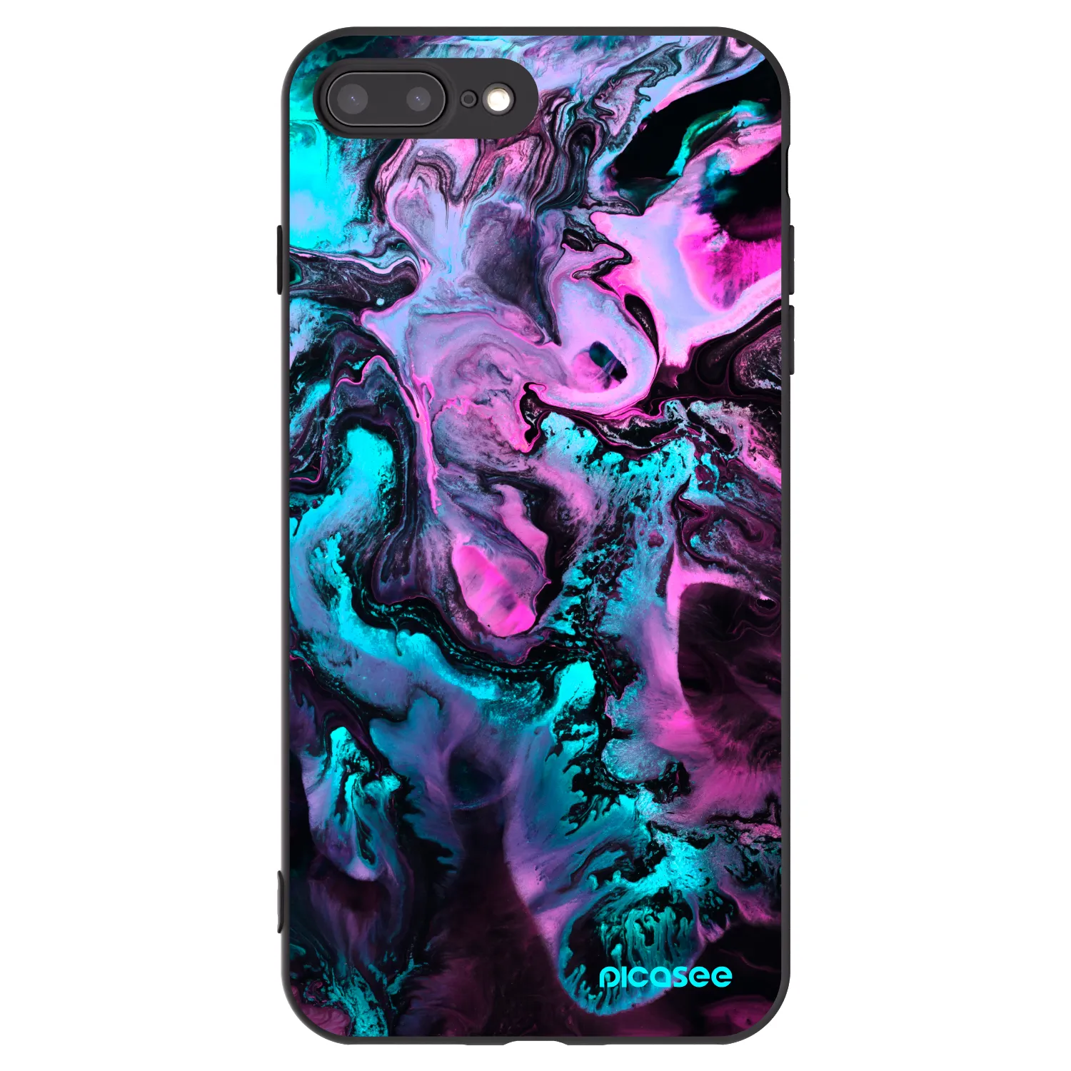 Picasee silikónový čierny obal pre Apple iPhone 7 Plus - Lean
