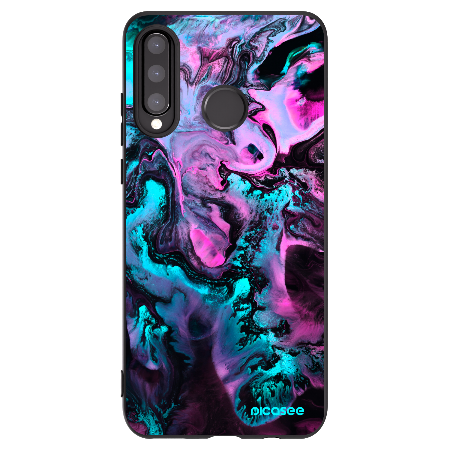 Picasee silikónový čierny obal pre Huawei P30 Lite - Lean