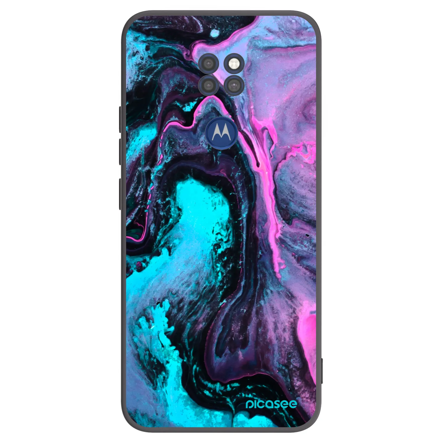Picasee silikónový čierny obal pre Motorola Moto G9 Play - Lean 2