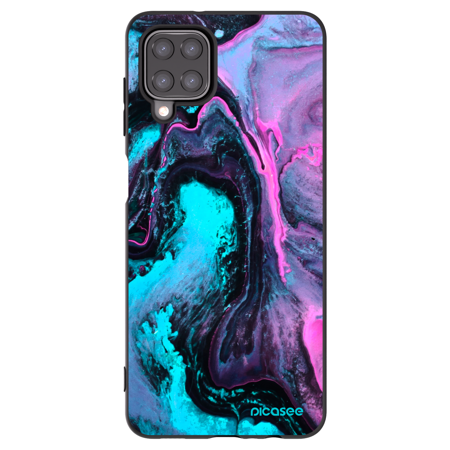 Picasee silikónový čierny obal pre Samsung Galaxy A12 A125F - Lean 2