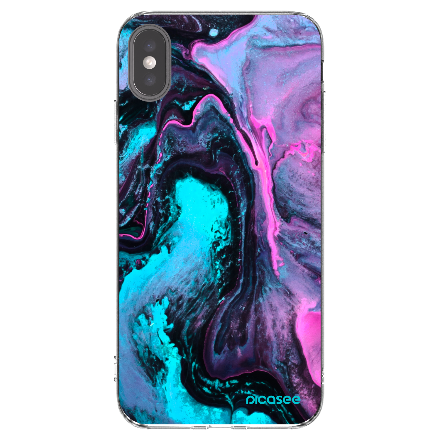 Picasee silikónový prehľadný obal pre Apple iPhone XS Max - Lean 2