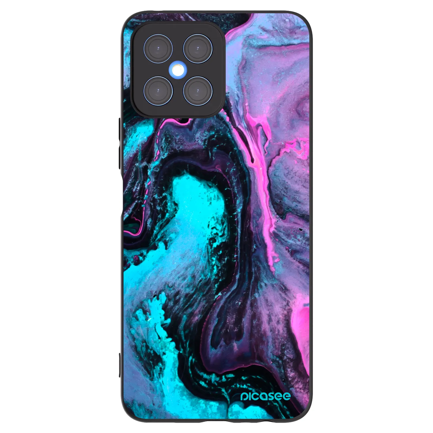 Picasee silikónový čierny obal pre Honor X8 4G - Lean 2