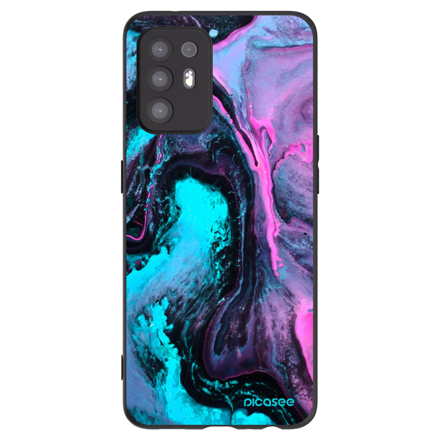 Picasee silikónový čierny obal pre OPPO A94 5G - Lean 2