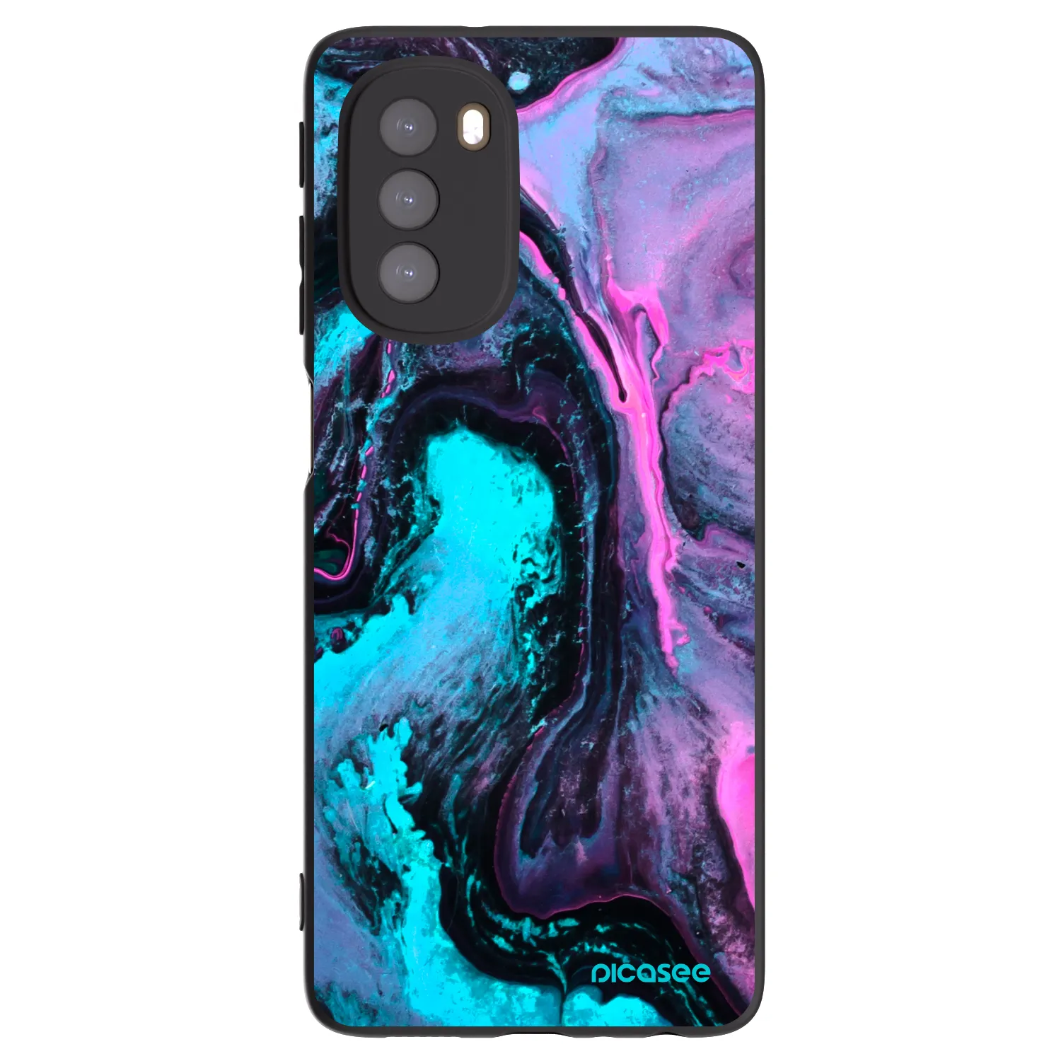 Picasee silikónový čierny obal pre Motorola Moto G51 - Lean 2