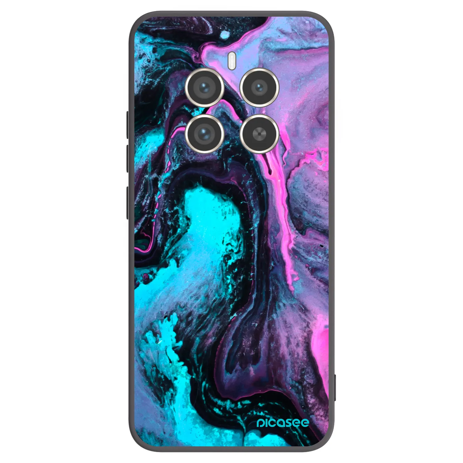 Picasee silikónový čierny obal pre Realme 12 Pro 5G - Lean 2