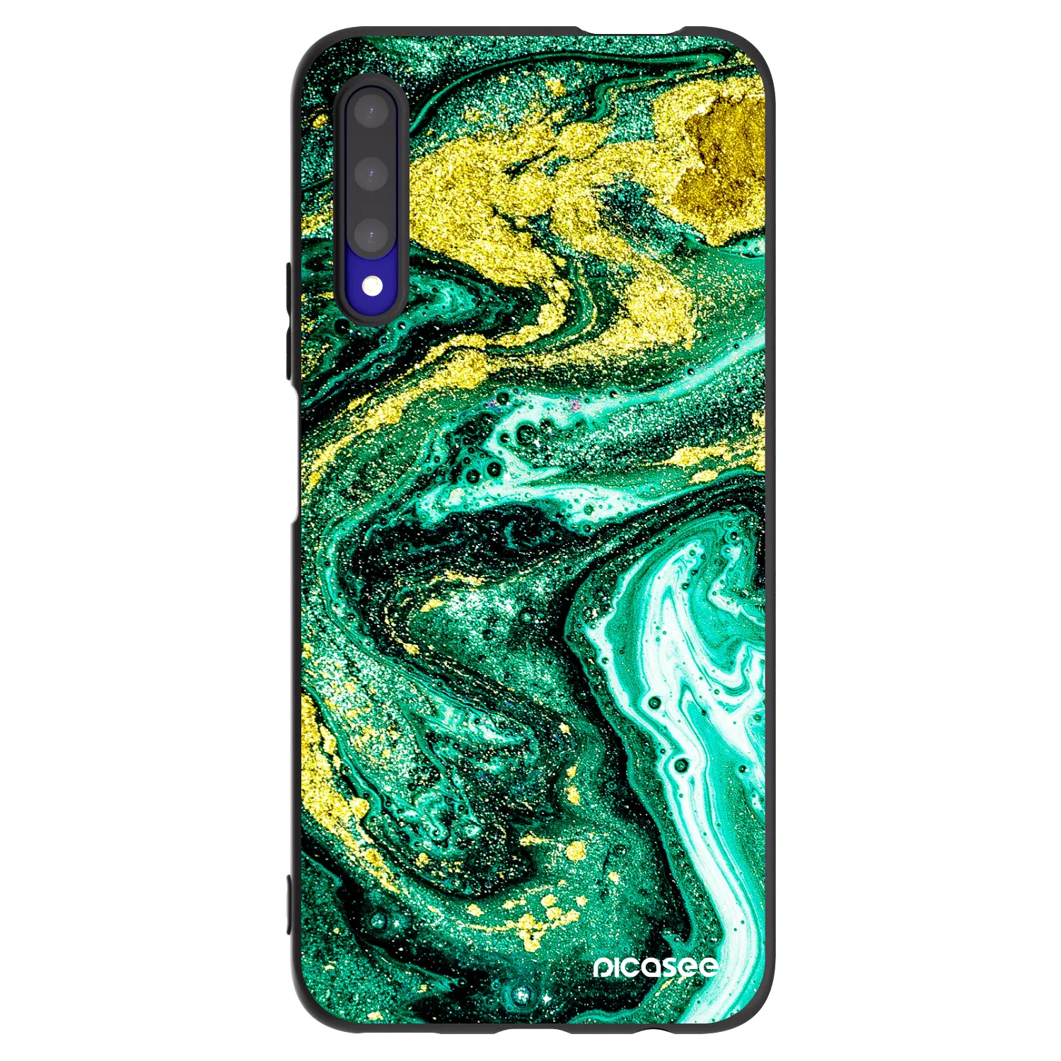 Picasee silikónový čierny obal pre Honor 9X Pro - Green Gold