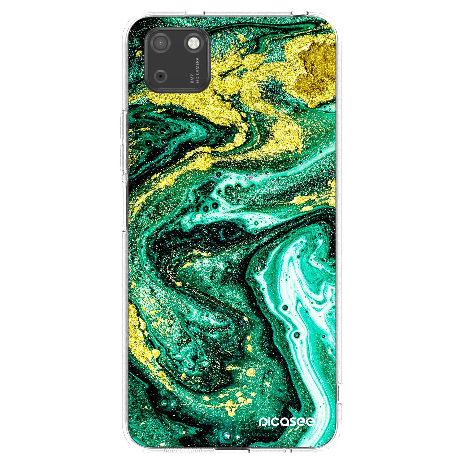 Picasee silikónový prehľadný obal pre Huawei Y5P - Green Gold