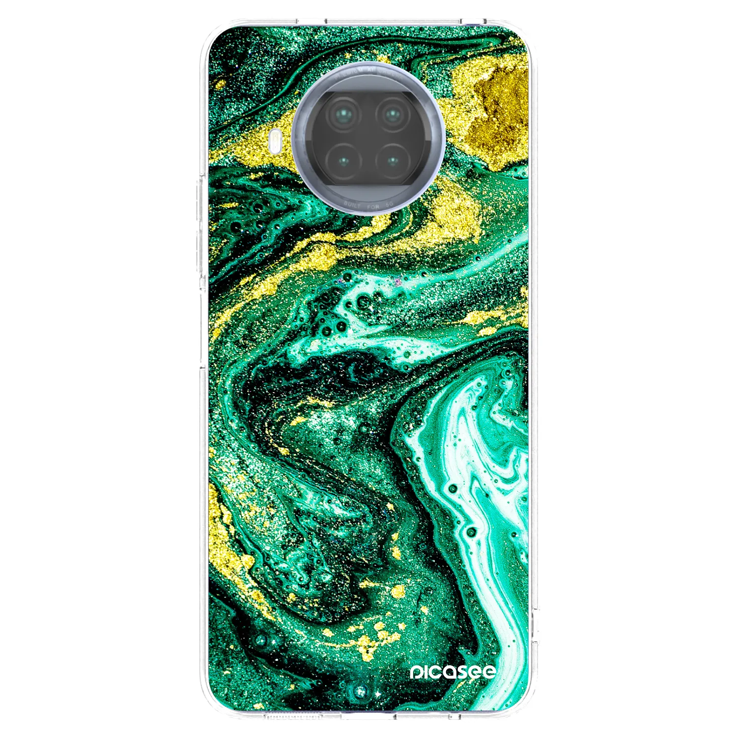 Picasee silikónový prehľadný obal pre Xiaomi Mi 10T Lite - Green Gold