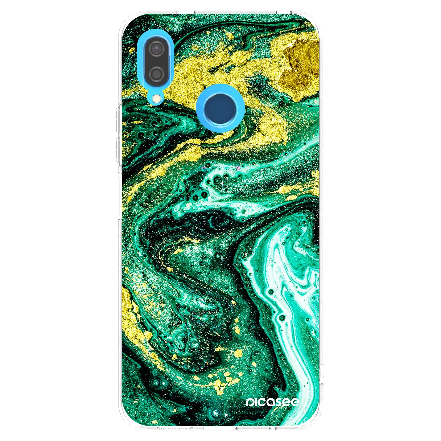 Picasee silikónový prehľadný obal pre Huawei P20 Lite - Green Gold