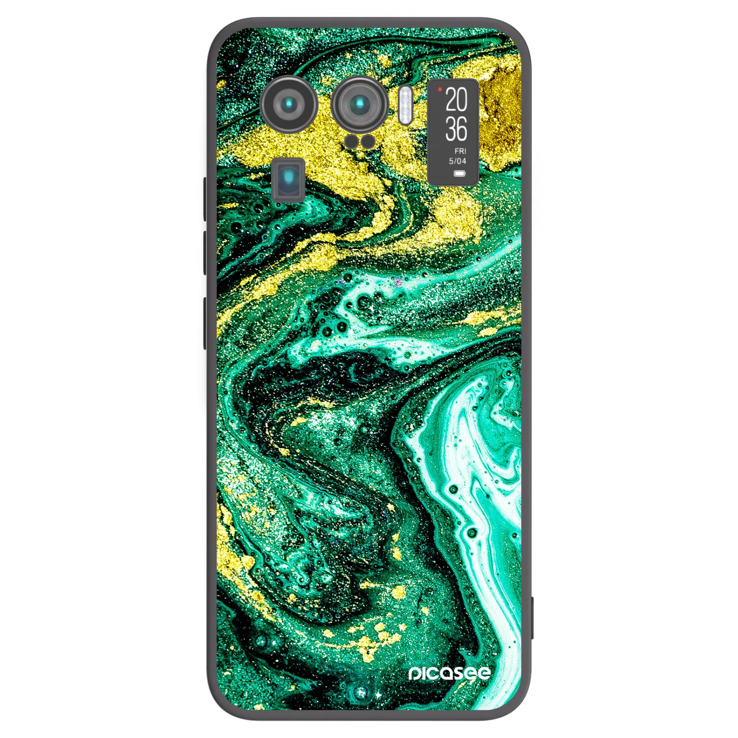Picasee silikónový čierny obal pre Xiaomi Mi 11 Ultra - Green Gold