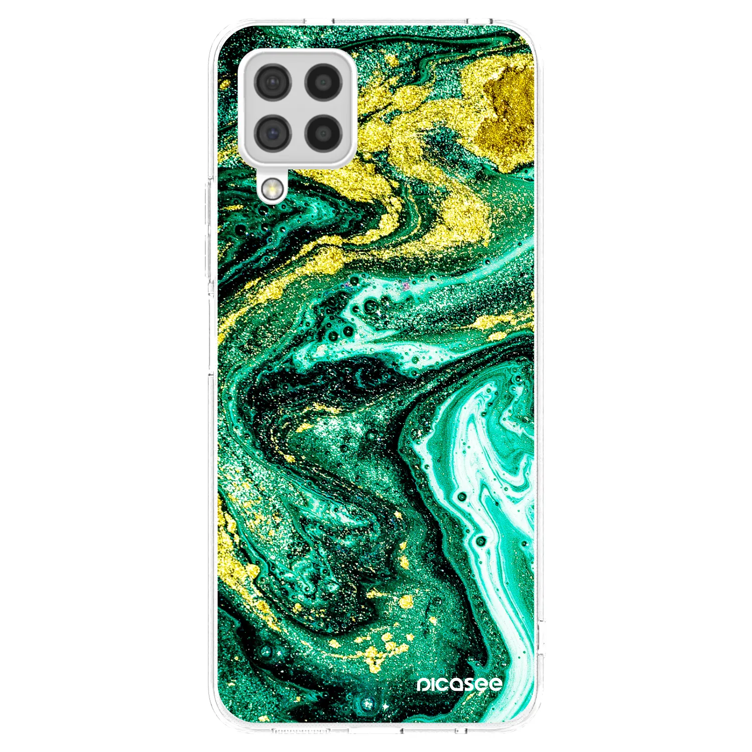 Silikónový prehľadný obal pre Samsung Galaxy A22 A225F 4G - Green Gold