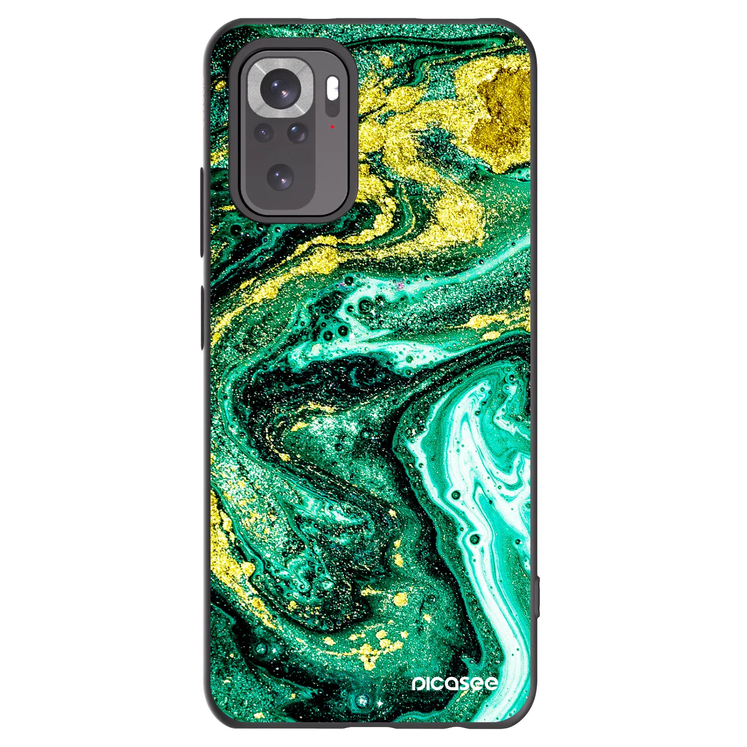 Picasee silikónový čierny obal pre Xiaomi Redmi Note 11S 4G - Green Gold