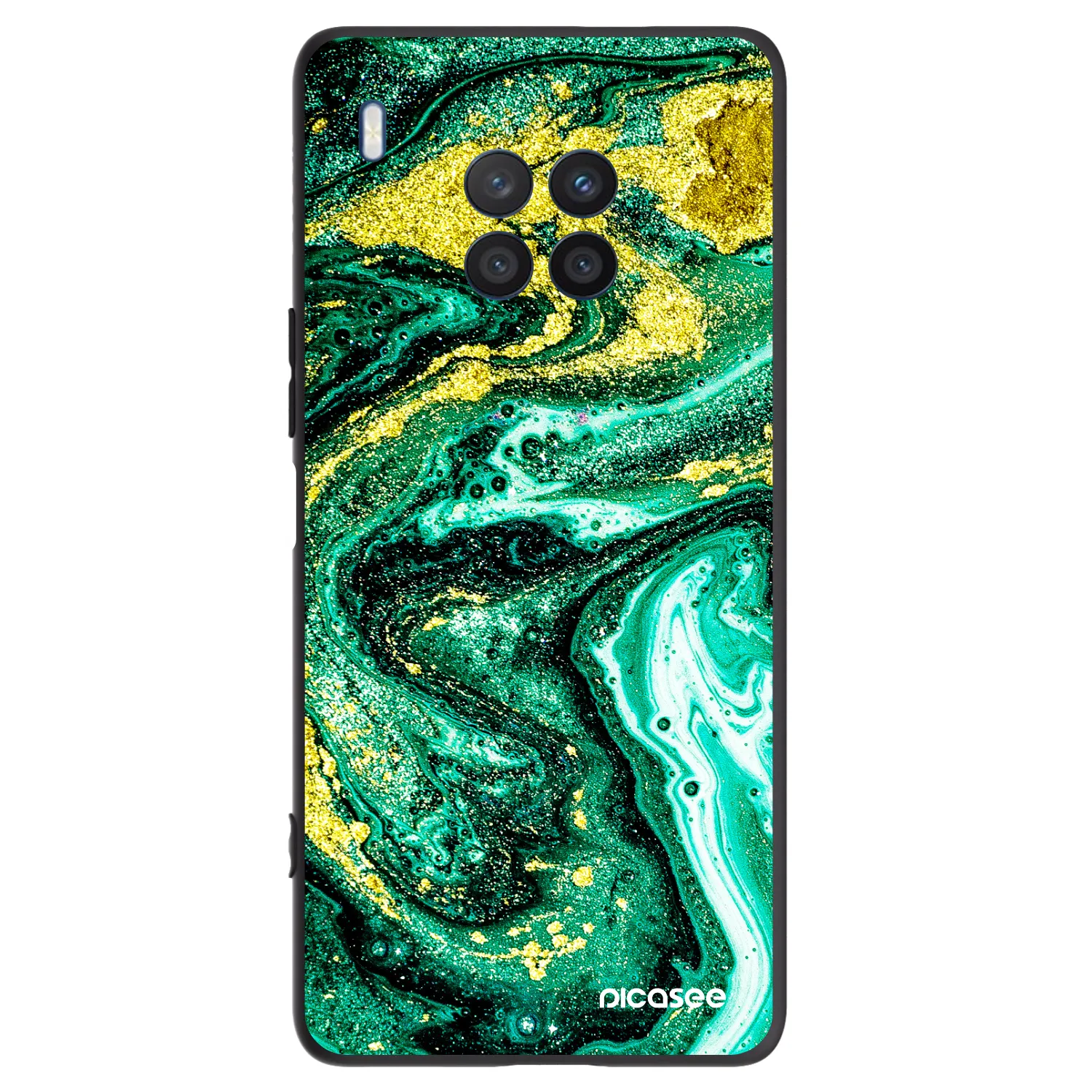 Picasee silikónový čierny obal pre Honor 50 Lite - Green Gold