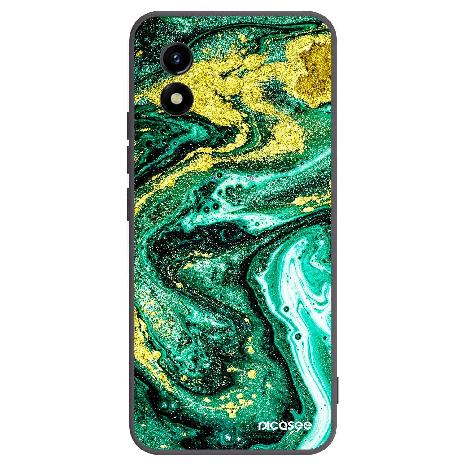 Picasee silikónový čierny obal pre Vivo Y01 - Green Gold