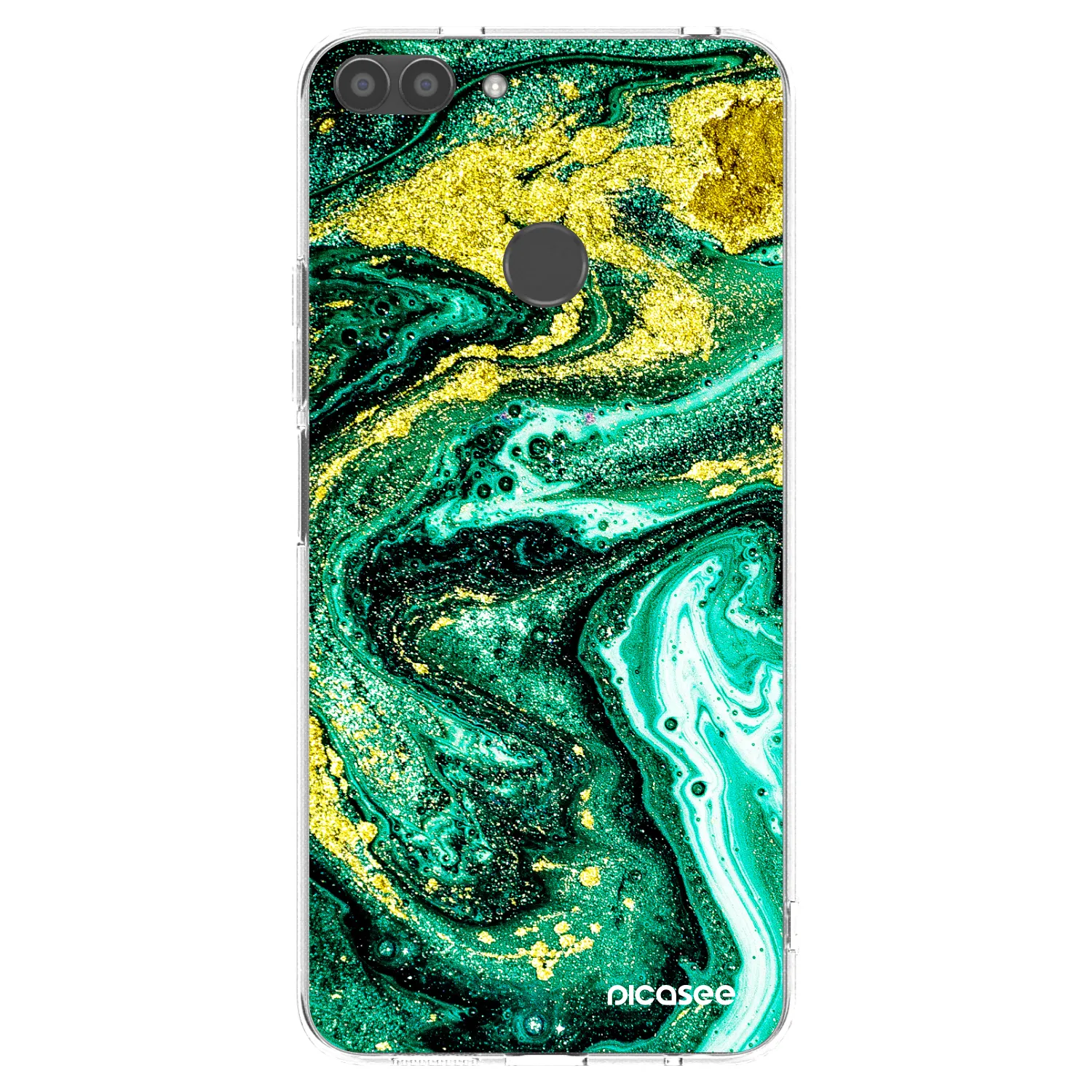 Picasee silikónový prehľadný obal pre Huawei P Smart - Green Gold