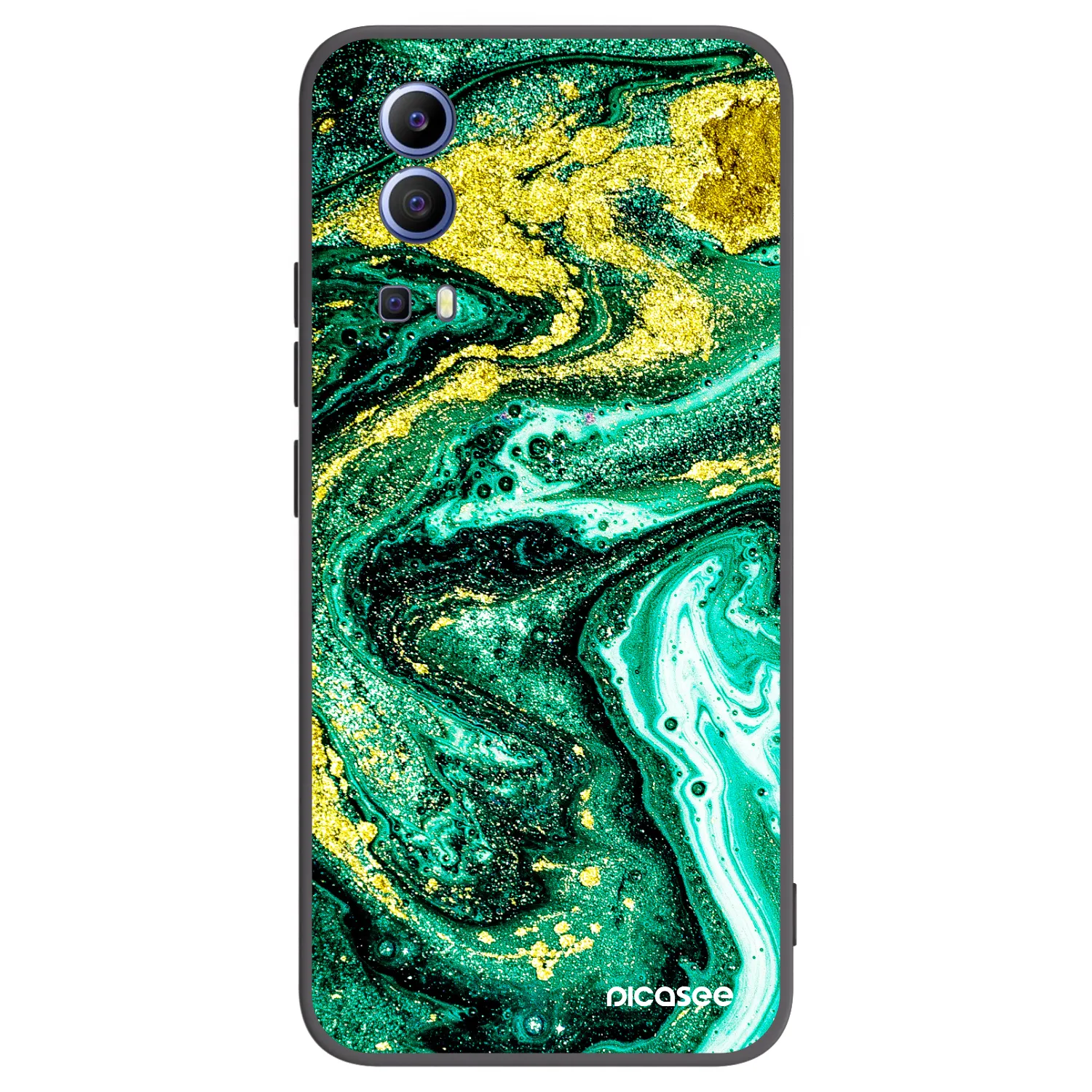 Picasee silikónový čierny obal pre Vivo Y52 5G - Green Gold