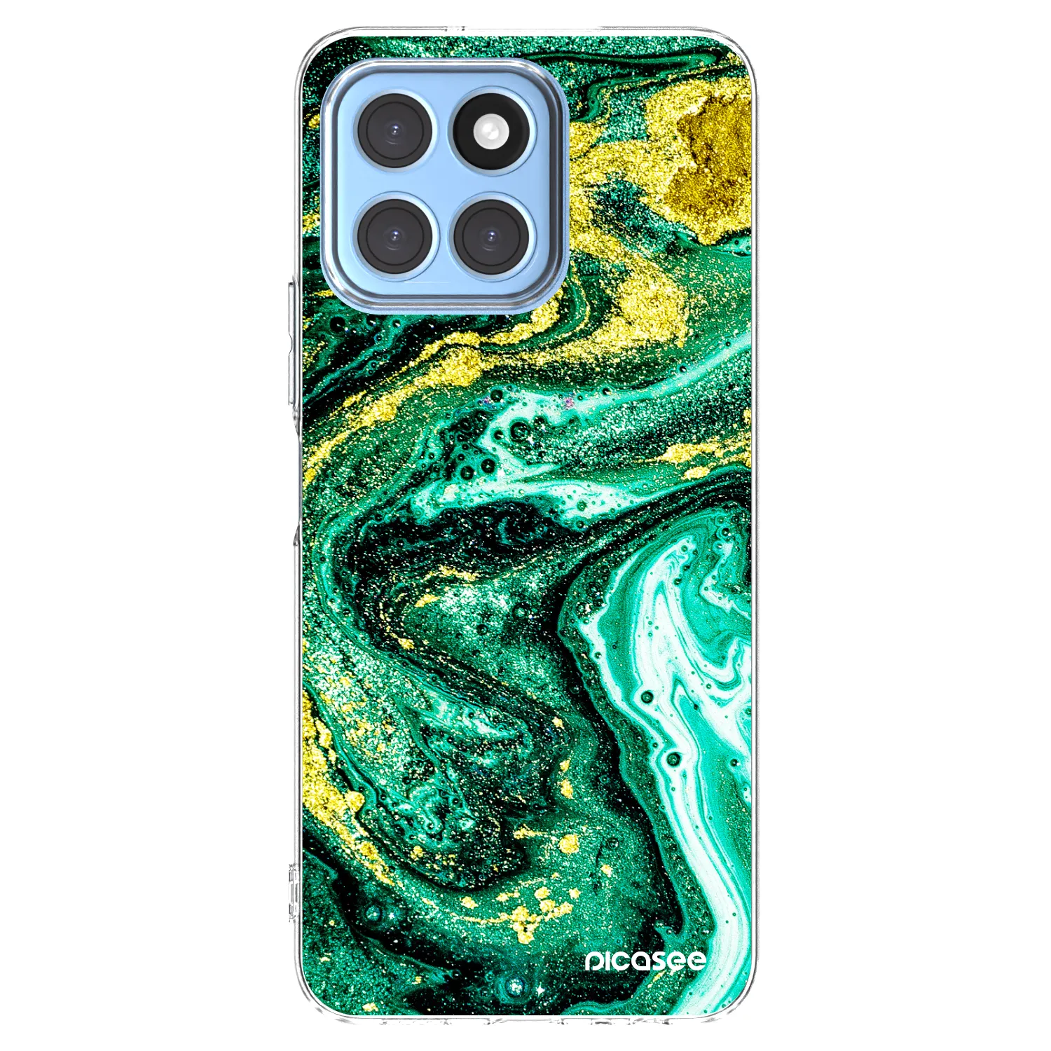 Picasee silikónový prehľadný obal pre Honor X8 5G - Green Gold