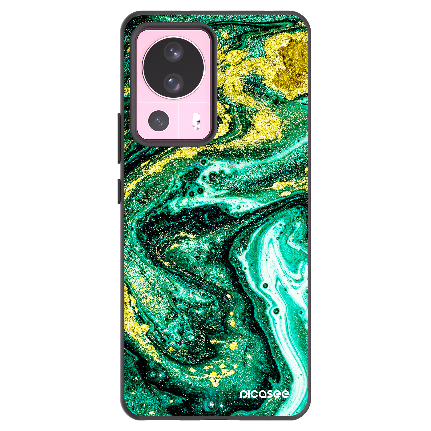 Picasee silikónový čierny obal pre Xiaomi 13 Lite - Green Gold